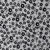 tissu patchwork petites fleurs noires fond blanc