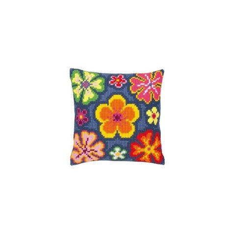 kit coussin à broder flower power Vervaco
