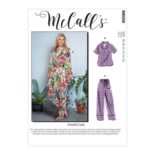 patrons pyjama femmes McCall's M8056 B5 (36-44)