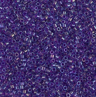 perles rocaille intérieur peint coloris violet 2mm (30g)