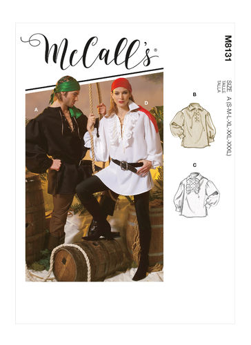patrons costumes mixtes McCall's M8131 OSZ (34-58)