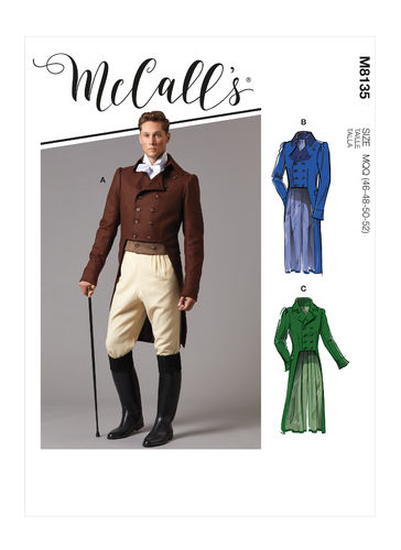 patrons costumes hommes McCall's M8135 MQQ (58-64)