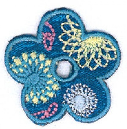 thermocollant fleur bleue 3 cm