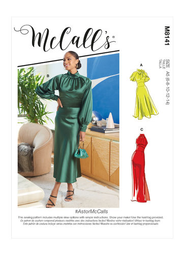 patrons robes femmes McCall's M8141 F5 (44-52)