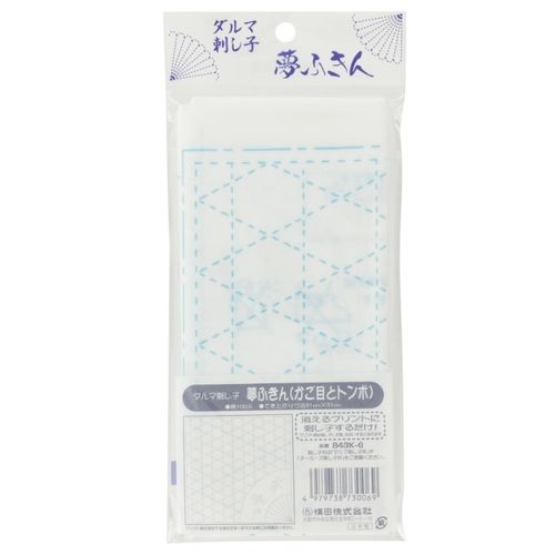 toile à sashiko 31x31cm blanche imprimée motifs tresses