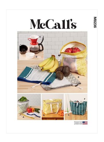 patrons accessoires écologiques de cuisine McCall's M8236