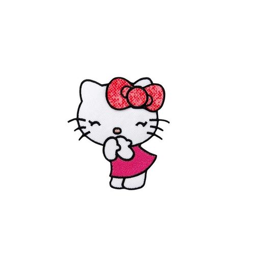 motif brodé Hello Kitty en robe rose