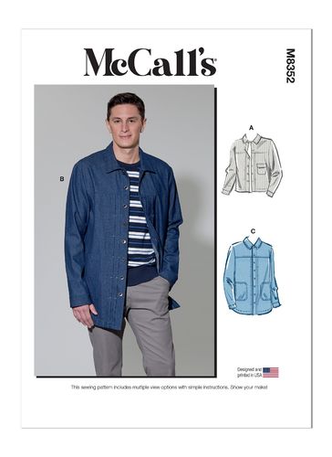 patrons vestes hommes McCall's M8352 AA (44-52)