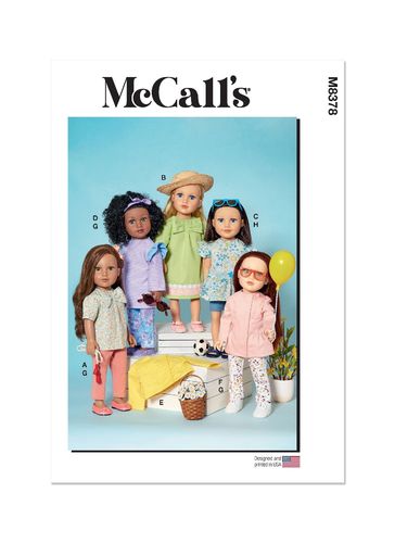 patrons vêtements pour poupées 45 cm McCall's M8378